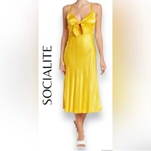 Socialite Yellow Midi Dress